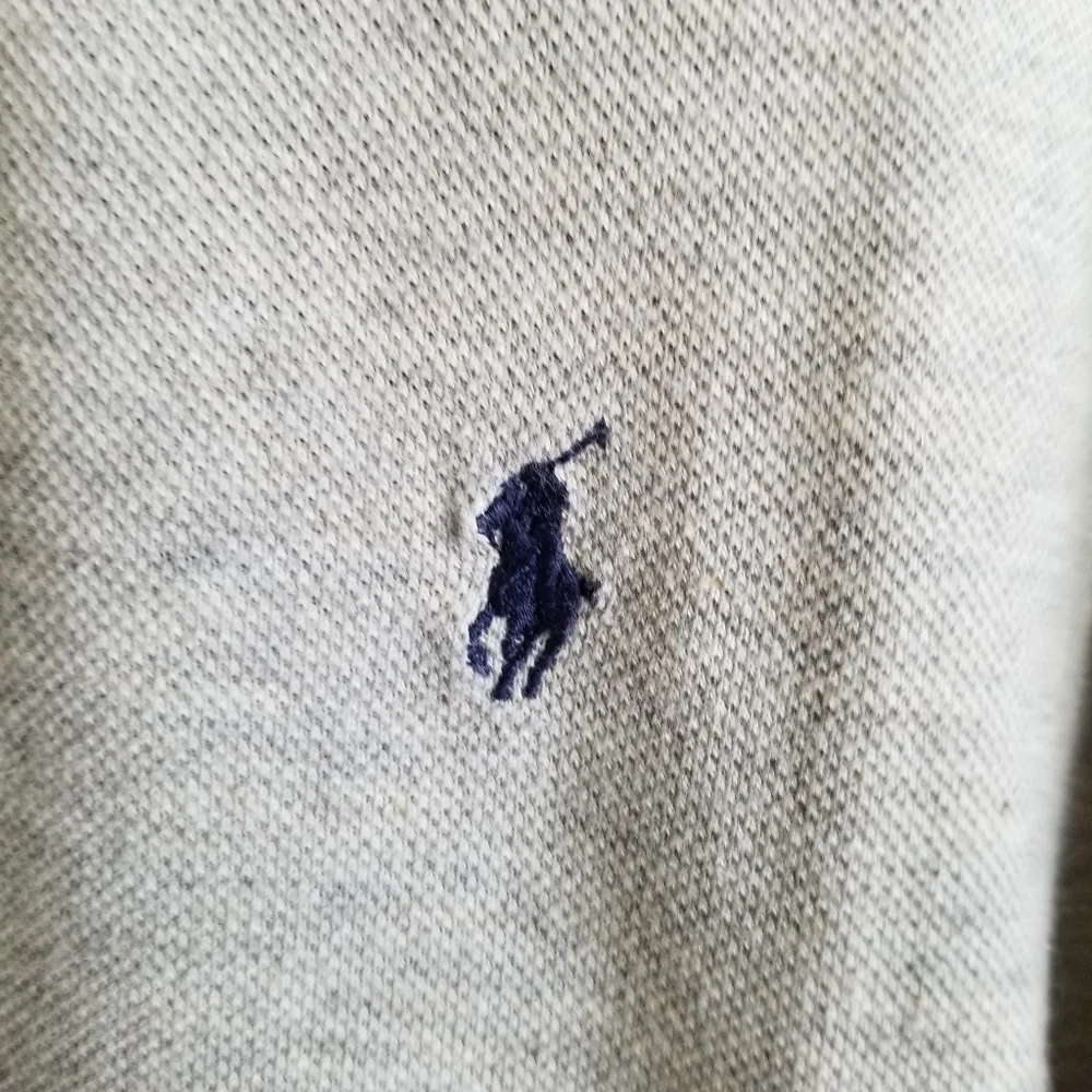 Vintage‎ Polo Ralph Lauren Polo Shirt Mens XL Gray Heathered Short Sleeve